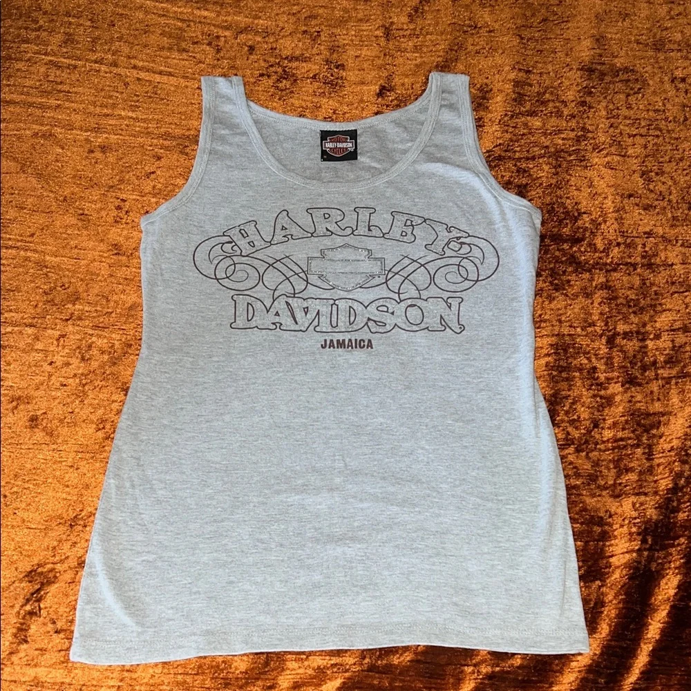 Harley-Davidson Light Gray Jamaica Graphic Tank - Picture 1 of 3